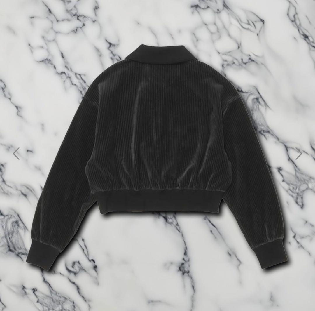 Nike コーデュロイ ジップアップ ハーフジップ クロップドトップス