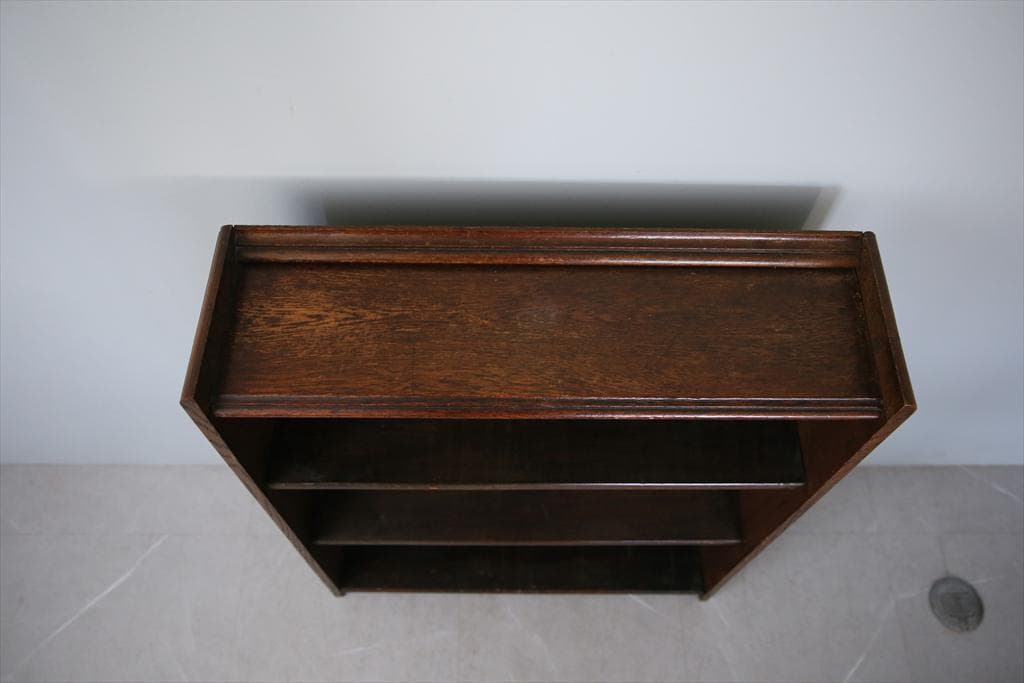 英国アンティーク木製ブックシェルフ/本棚/食器棚/飾り棚/収納ラック