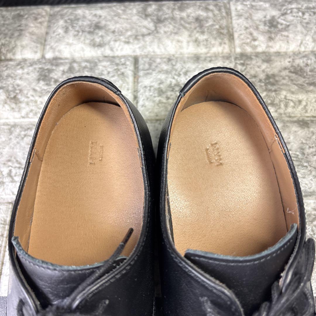 美品】WYM 本革 プレーントゥ ダービー 黒 ストレートチップ - メルカリ