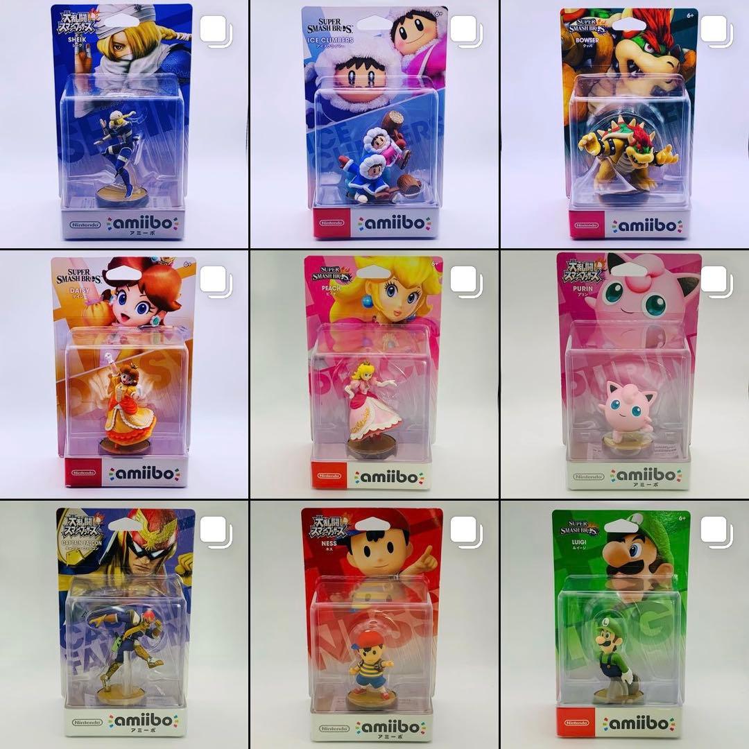 初版裏キャラ絵・タグ無し】amiibo 大乱闘スマッシュブラザーズ