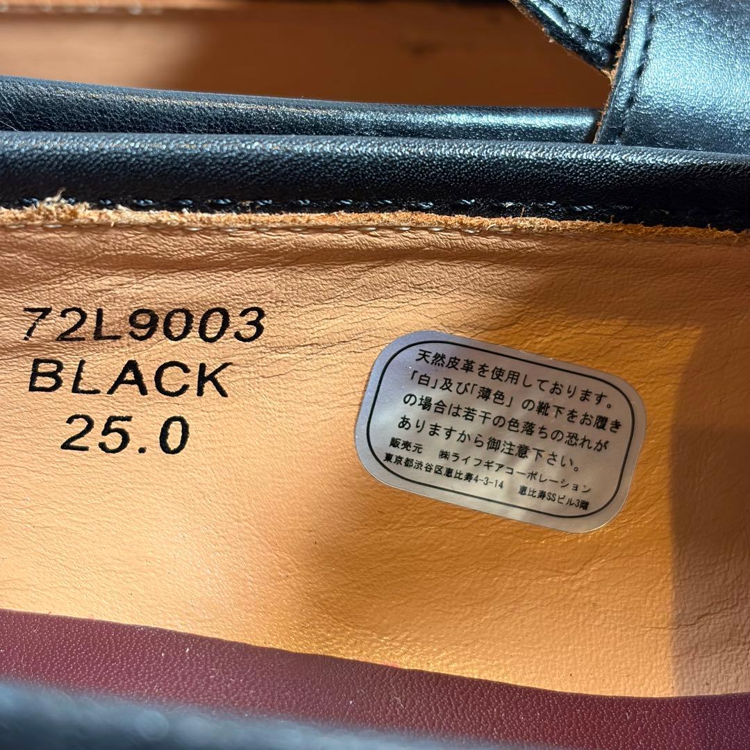 新品 オリヒカ 25cm EEE イタリアンレザー ローファー マッケイ 黒