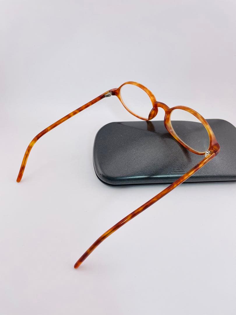 Hakusan 白山眼鏡店 日本製 メガネ 鼈甲色フレーム オーバル型 59の