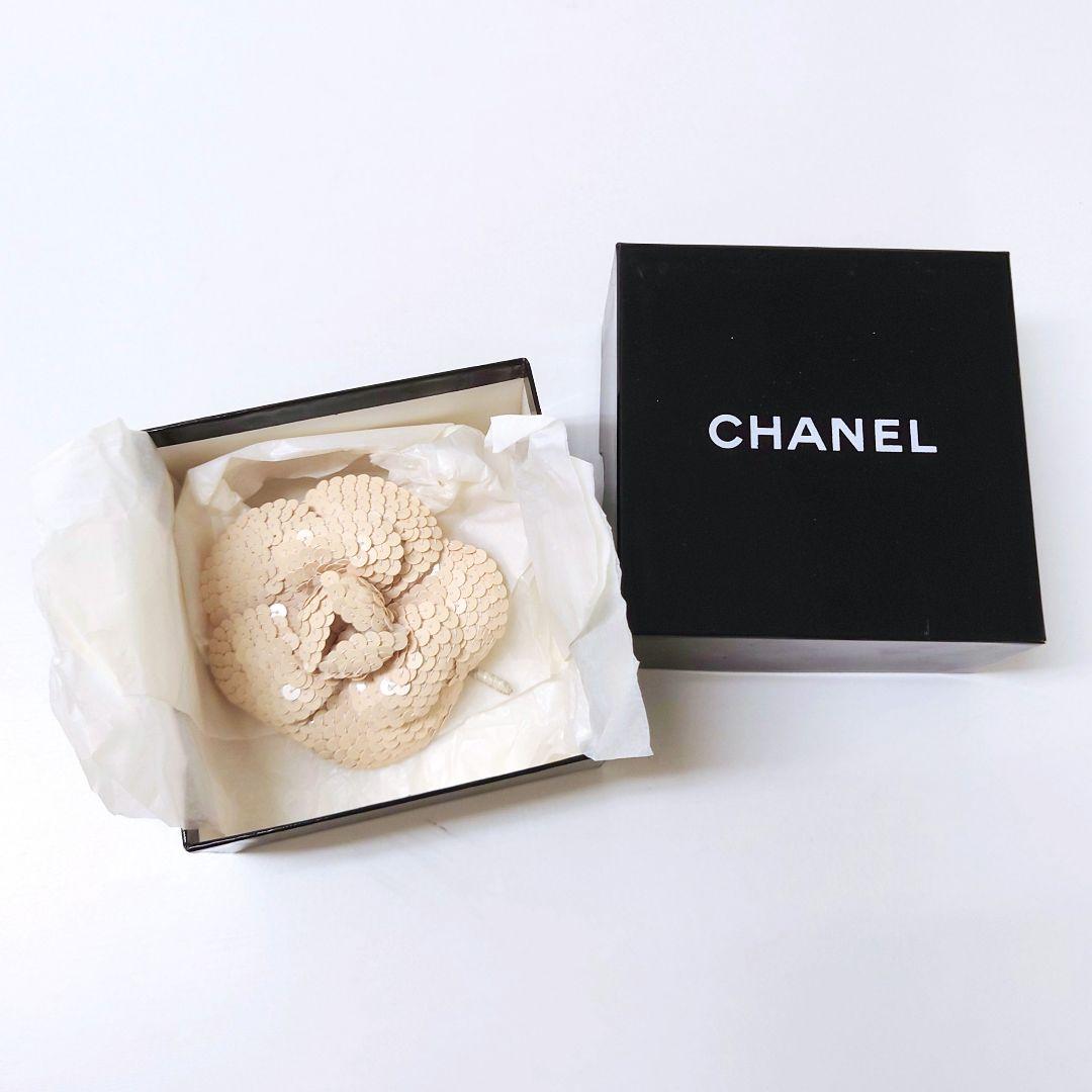 稀少】 CHANEL シャネル カメリア コサージュ ブローチ スパンコール