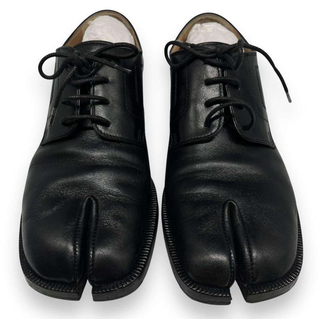極美品□メゾンマルジェラ 足袋 レースアップシューズ ブラック 36