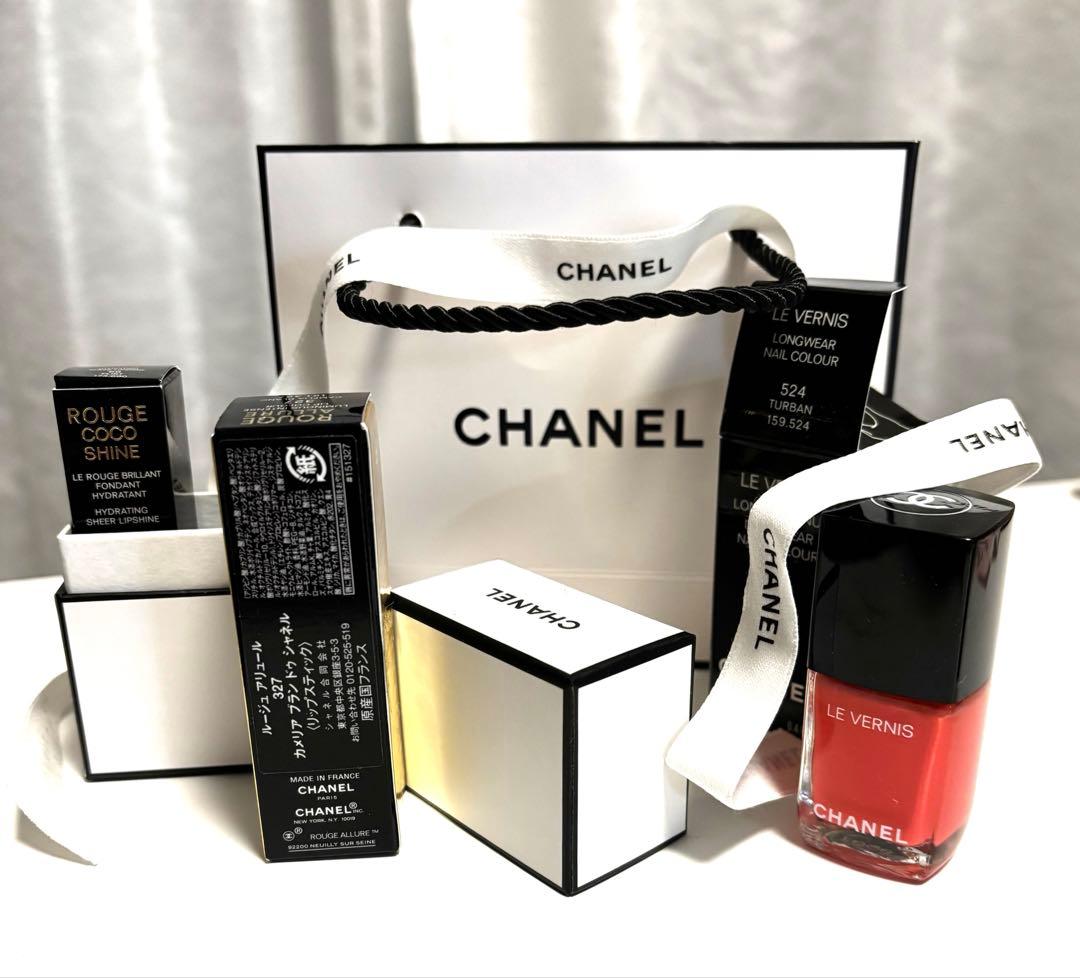 【新品未使用】CHANEL ROUGE COCO SHINE含　おまとめ品　箱付 CHANEL Rouge Coco Satin Lipstick Set - Limited Edition Spring 2025