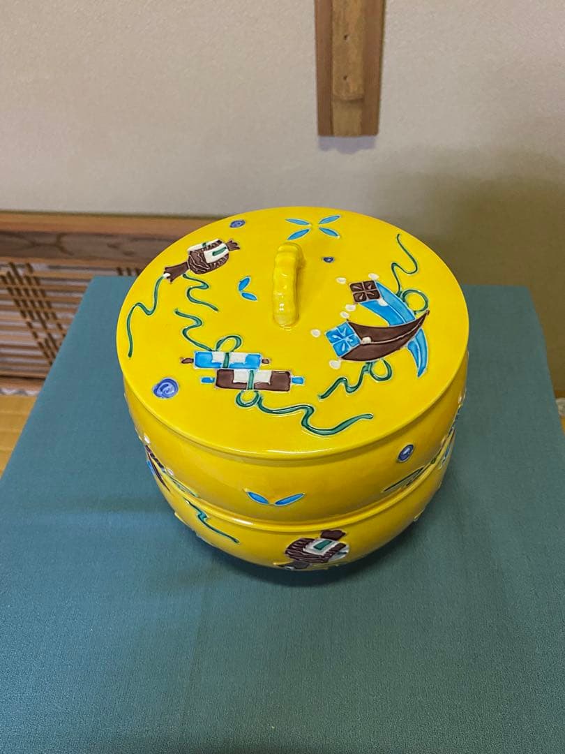 本日限定】茶道具/水指 黄交趾京焼 龍岳造 清水焼鶴 - メルカリ