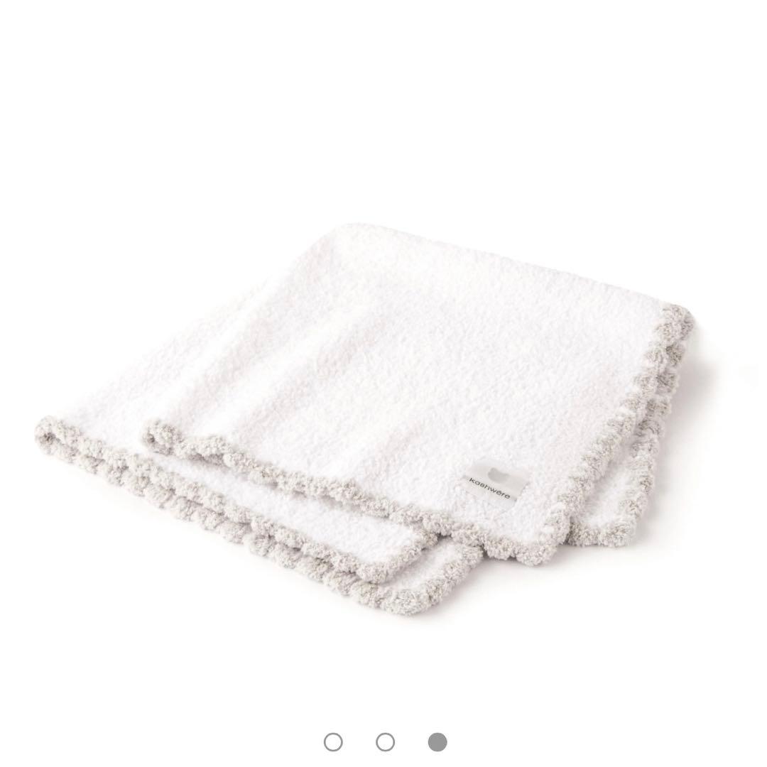 カシウエア kashware ベビーブランケット トリム ホワイト/ミスト BABY BLANKET TRIM(78×78cm mist/citron): BABY&KIDS | kashwere Japan