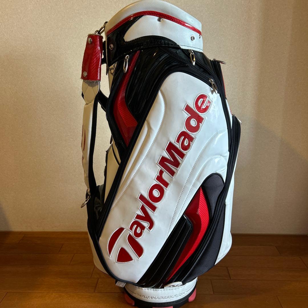 TaylorMade キャディバッグ ホワイト/レッド - メルカリ