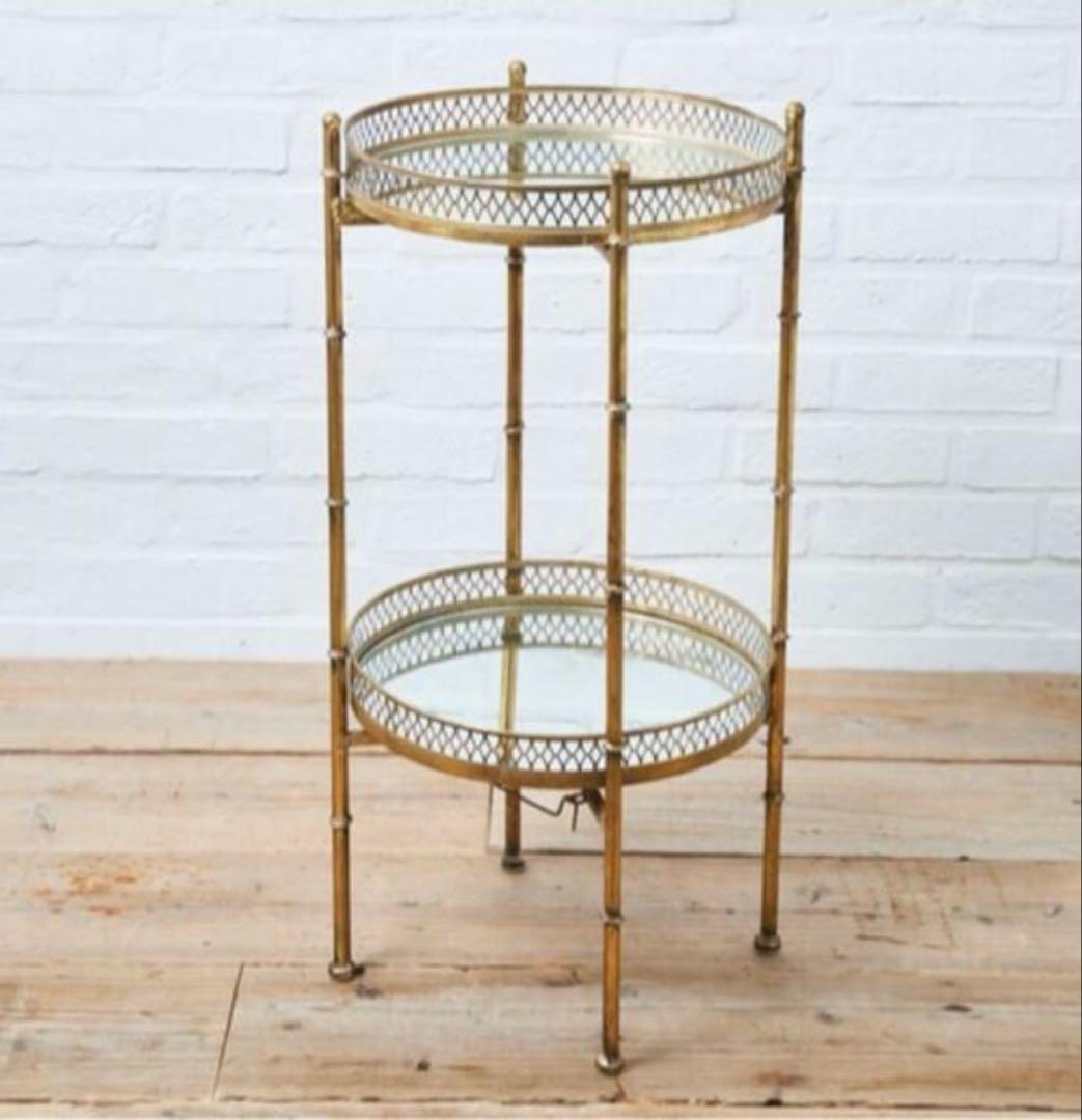 ちぃページ　アンティーク調　サイドテーブル&フロアライト ちぃページ アンティーク調 サイドテーブル&フロアライト ちぃページ