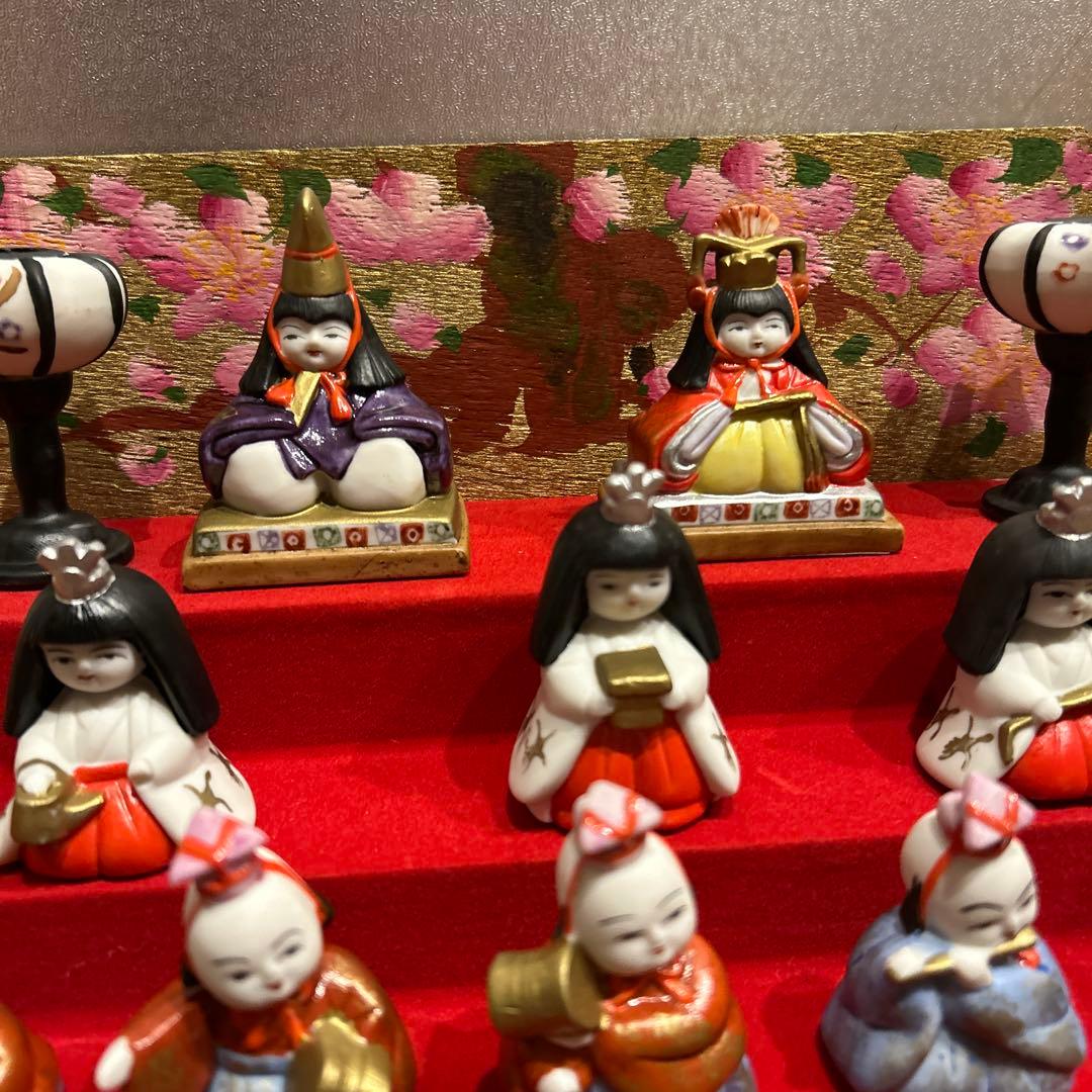 貴重❗️瀬戸焼 川本正義作 陶製 雛人形 ケース付き‼️