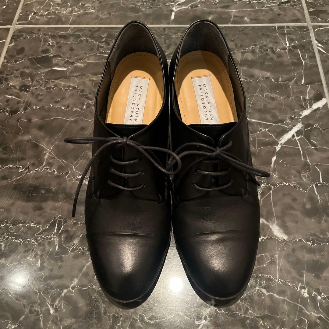 【美品】MACKINTOSH PHILOSOPHY ブラックレースアップシューズ マッキントッシュ フィロソフィー MACKINTOSH PHILOSOPHY レースアップ