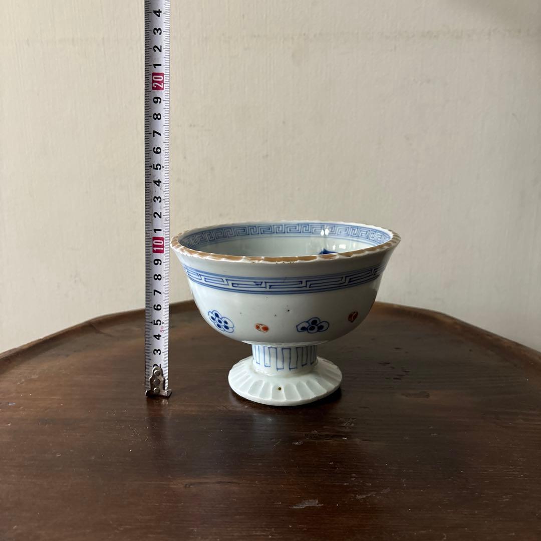 古伊万里盃洗 江戸時代.明治 骨董品 アンティーク 古道具 骨董 白磁 検