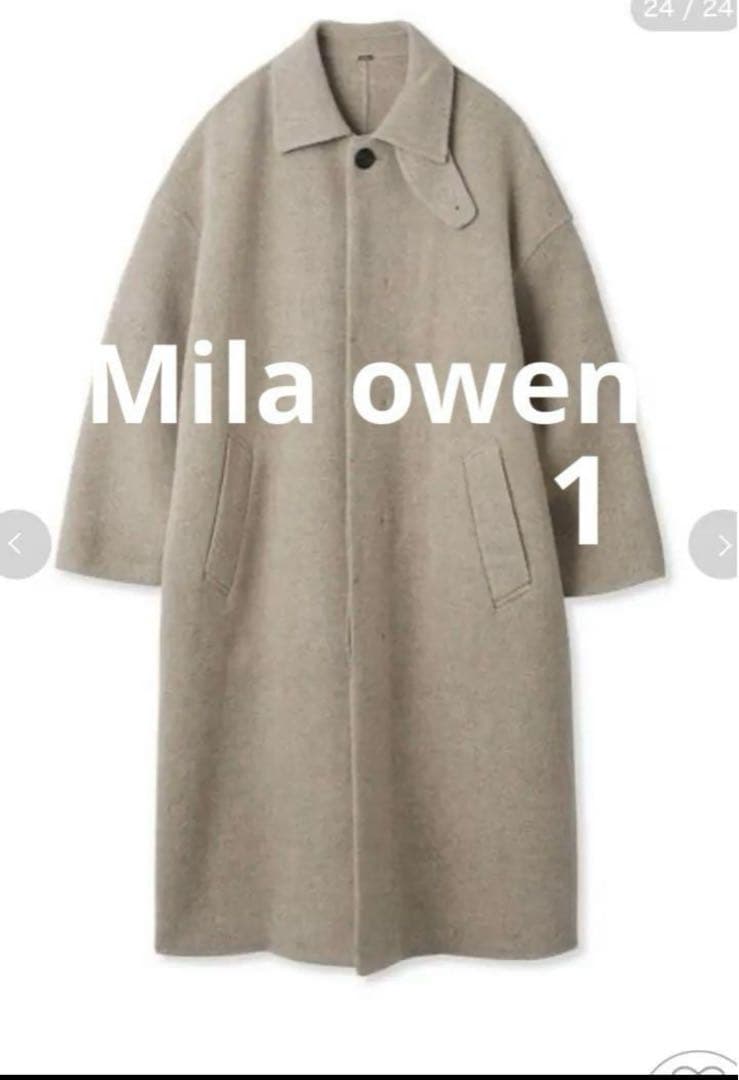 Mila owen ドロップショルダーステンカラーコート - メルカリ