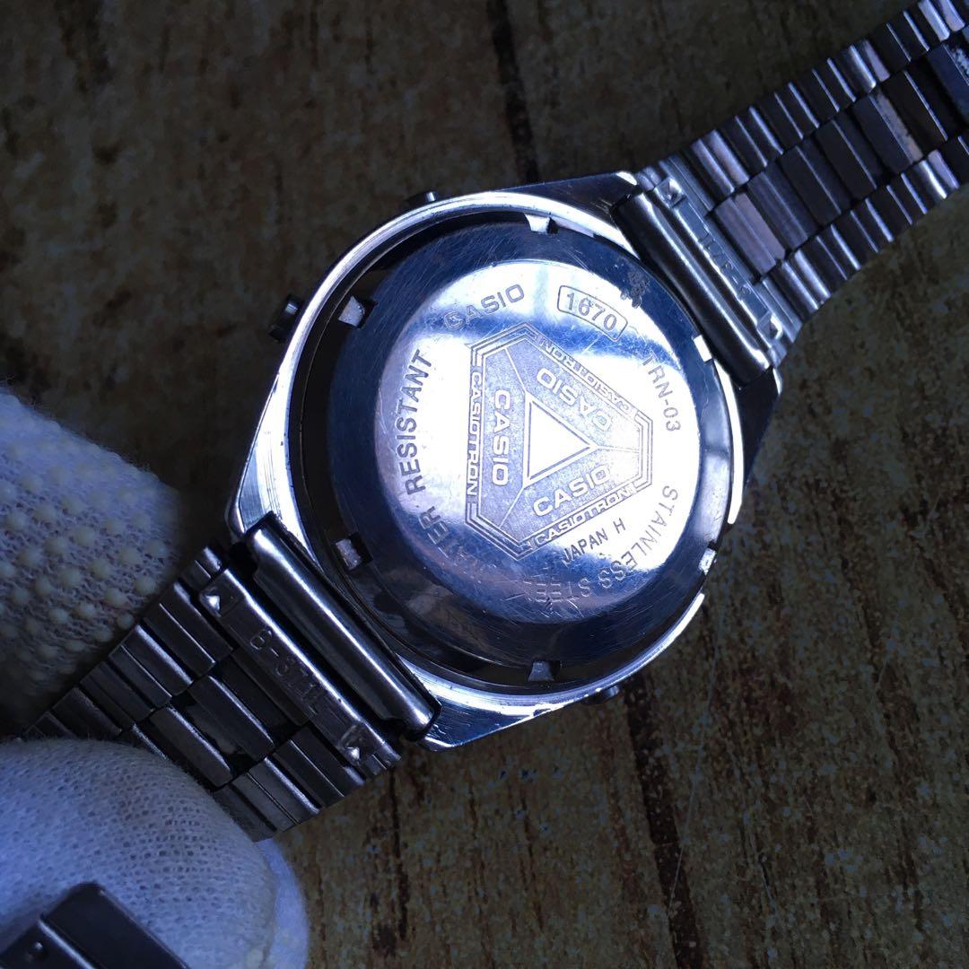 レア◇中古動品◇TRN-03◇カシオ カシオトロン 90年代復刻版◇赤文字盤