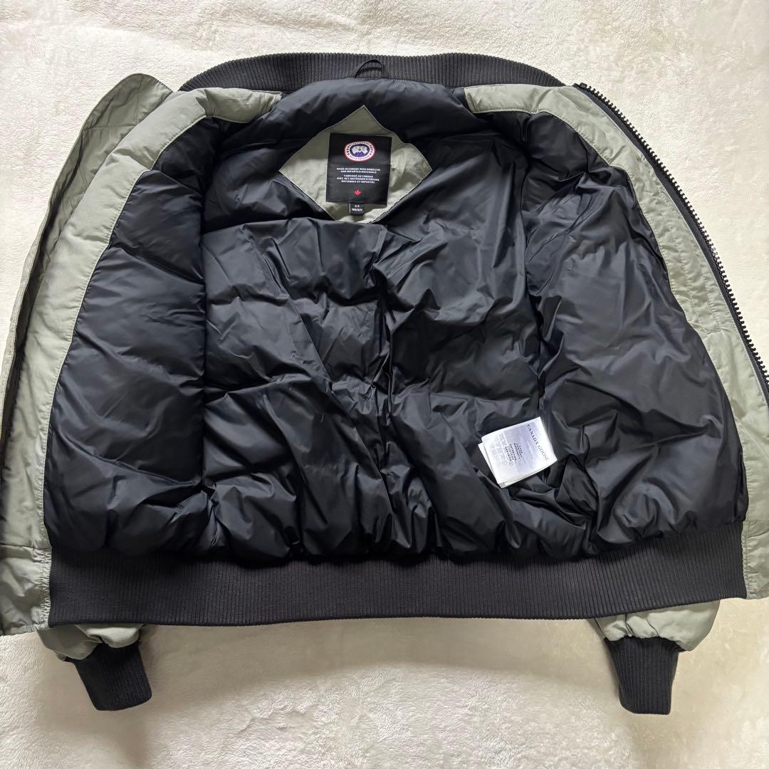 カナダグース フレイザー ボンバー 現行 ダウン MA-1カーキ S ワッペン