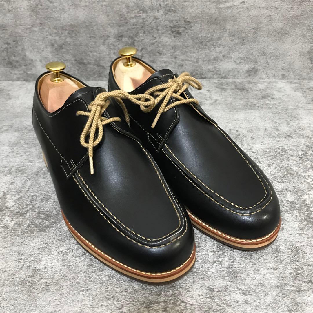 【未使用】バーバリー ロンドン モカシン レザーシューズ 25.5cm ブラック