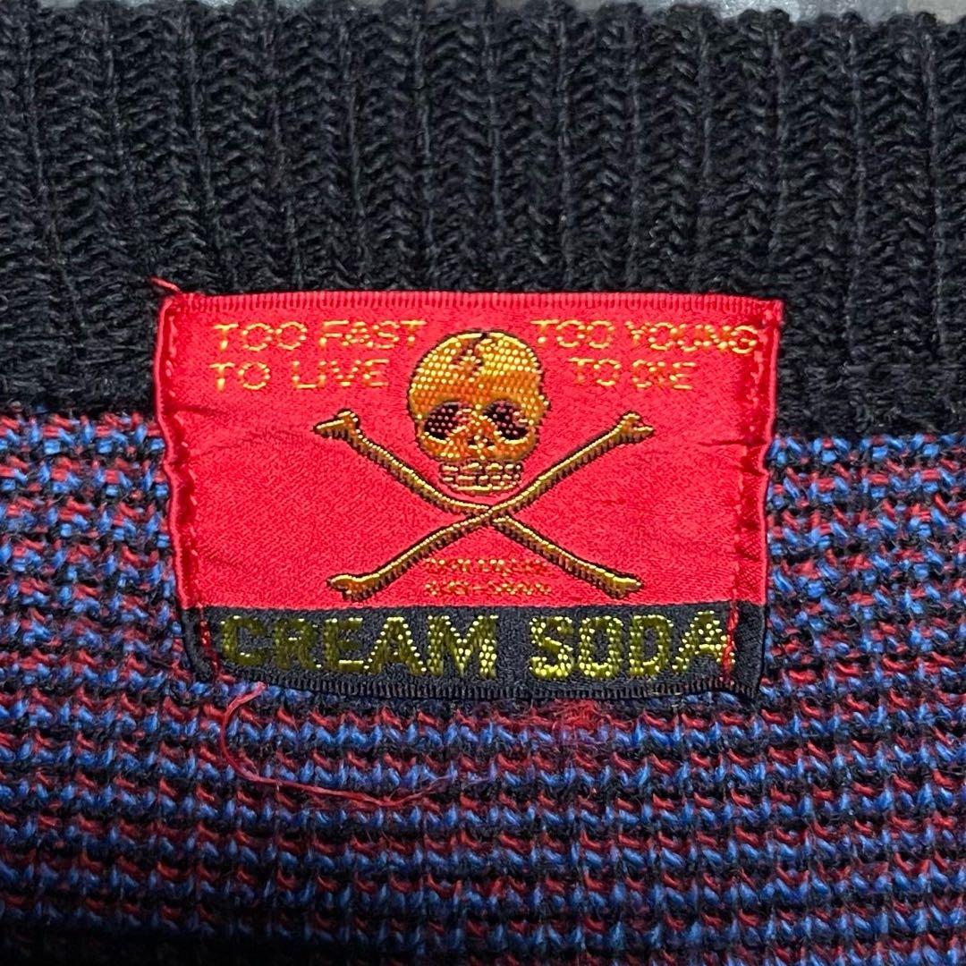 80's CREAM SODA 当時モノ ロカビリー ブラック ニット セーター