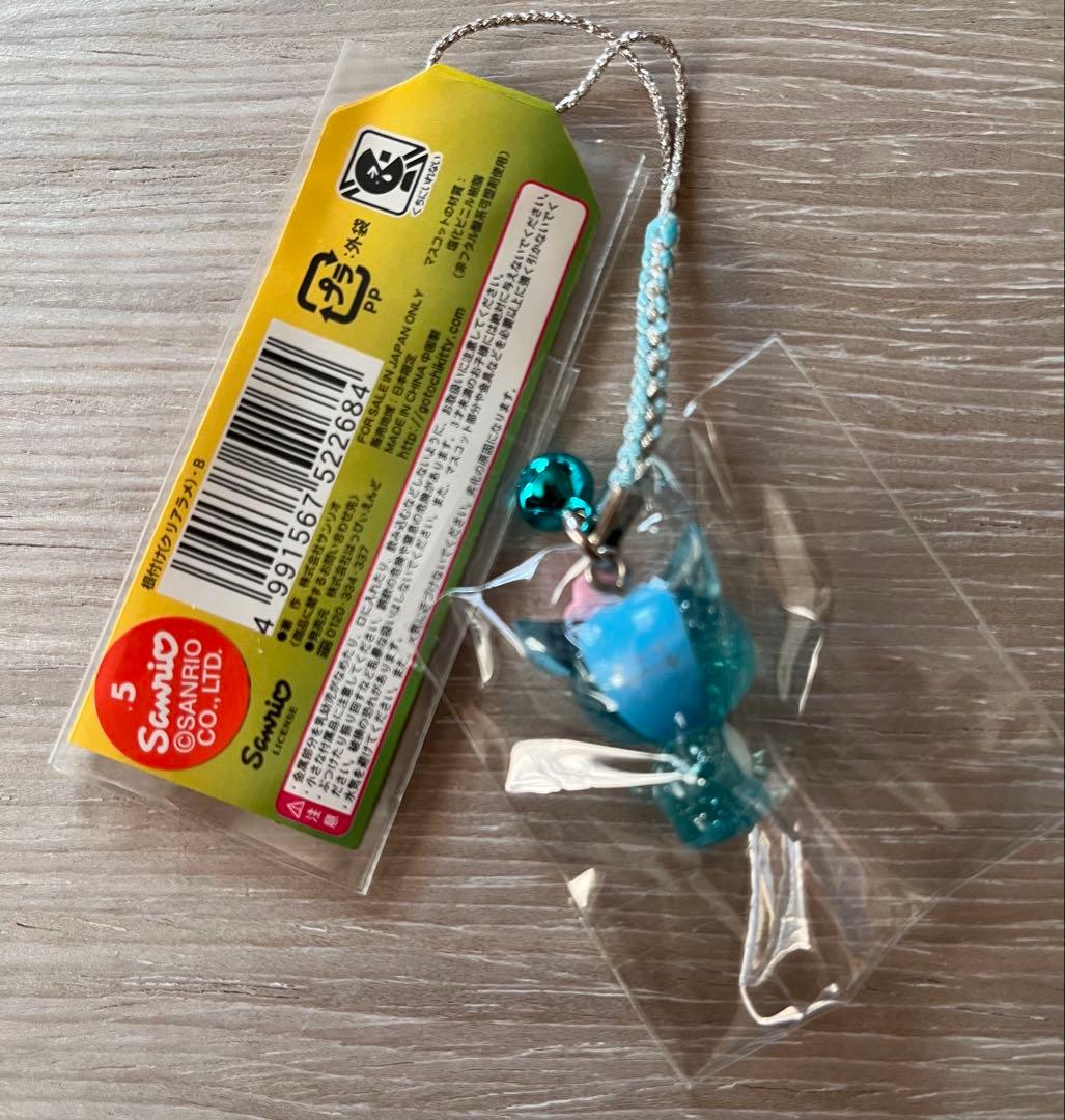 激レア色◎奈良限定◎鹿しかキティ◎クリアラメブルー◎根付け