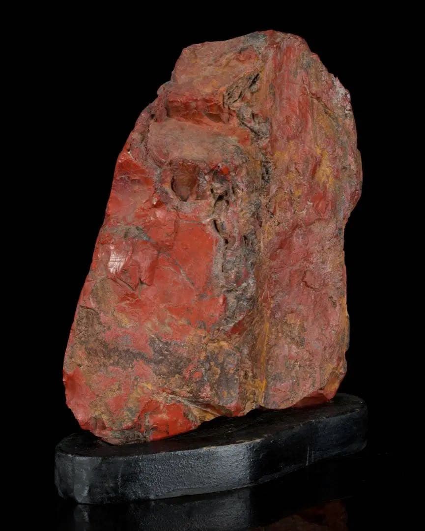 佐渡 赤玉石 赤石 碧玉 台座付 1.4kg 水石 鑑賞石 天然石 盆石 飾石