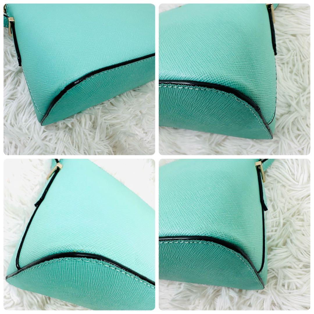 未使用タグ付✨ kate spade ショルダーバッグ レザー ミントグリーン