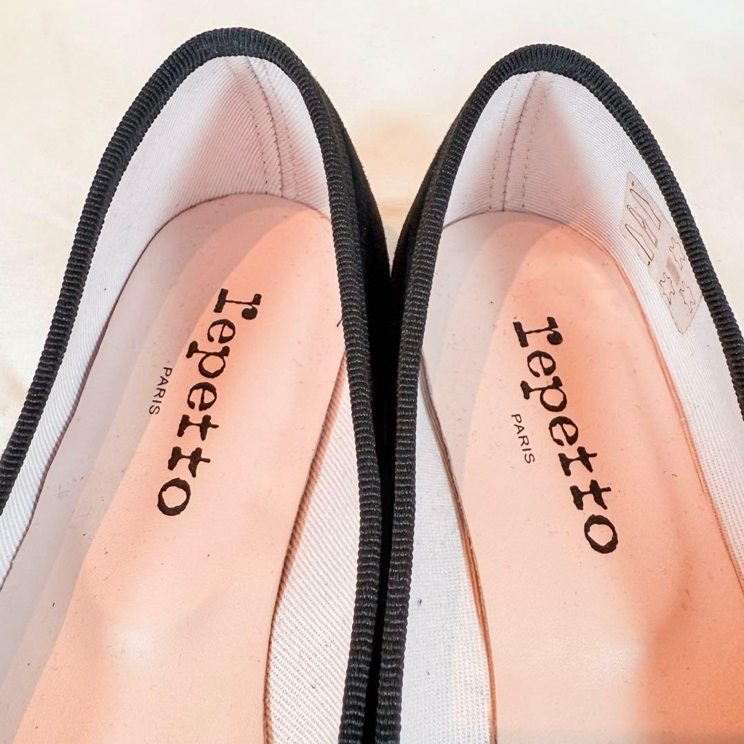 美品】repetto ブリジット ベロア ポインテッド 黒 37.5 - メルカリ