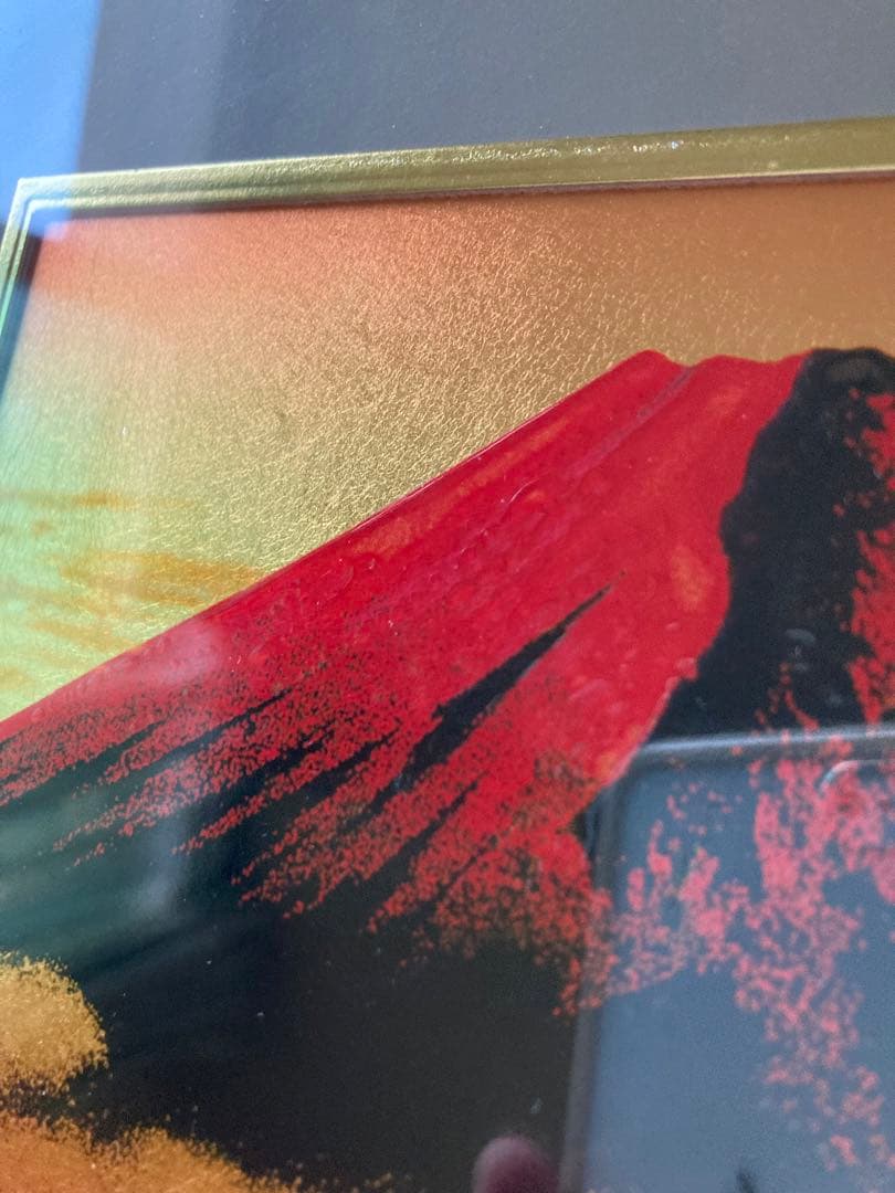 金箔 切り絵作家 濱谷紘匡 作 赤富士 芸術品 絵画 - メルカリ