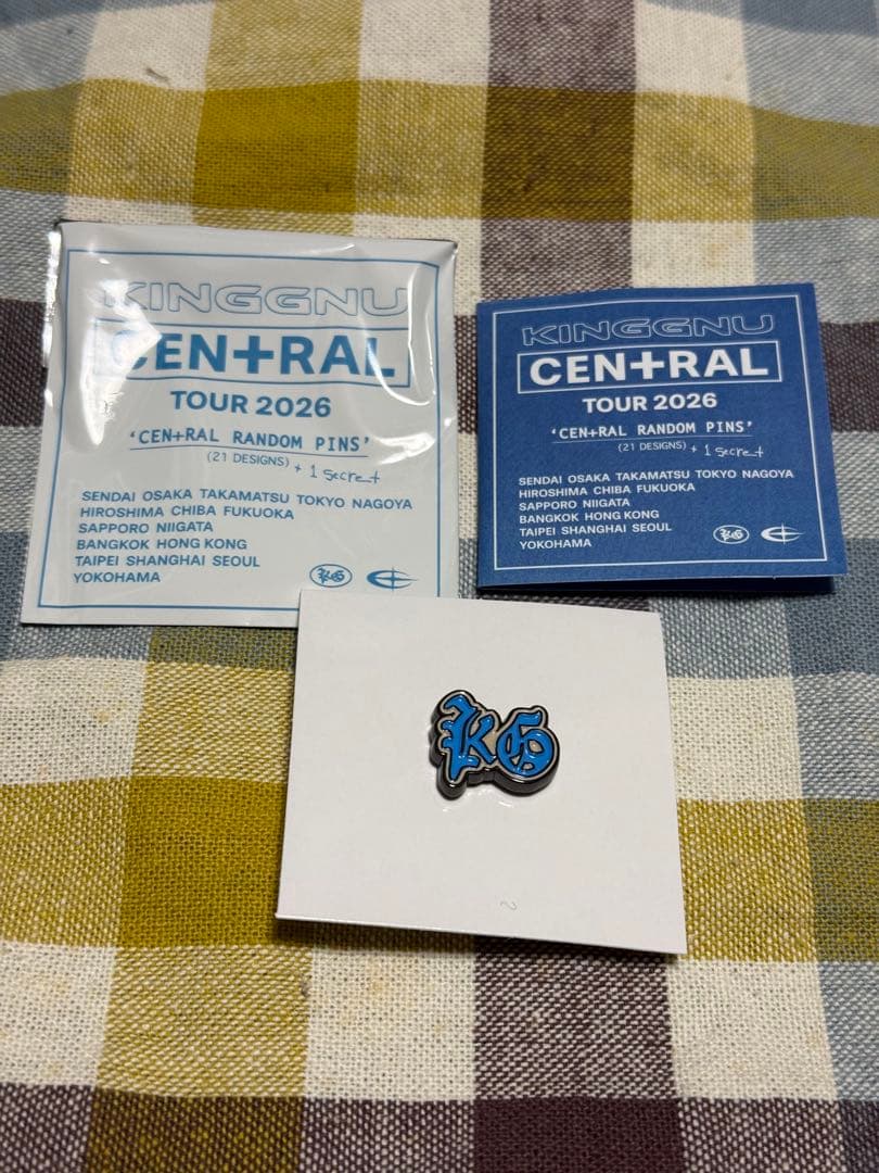 King Gnu CEN+RAL TOUR 2026 ピンバッジ KGLOGO - メルカリ