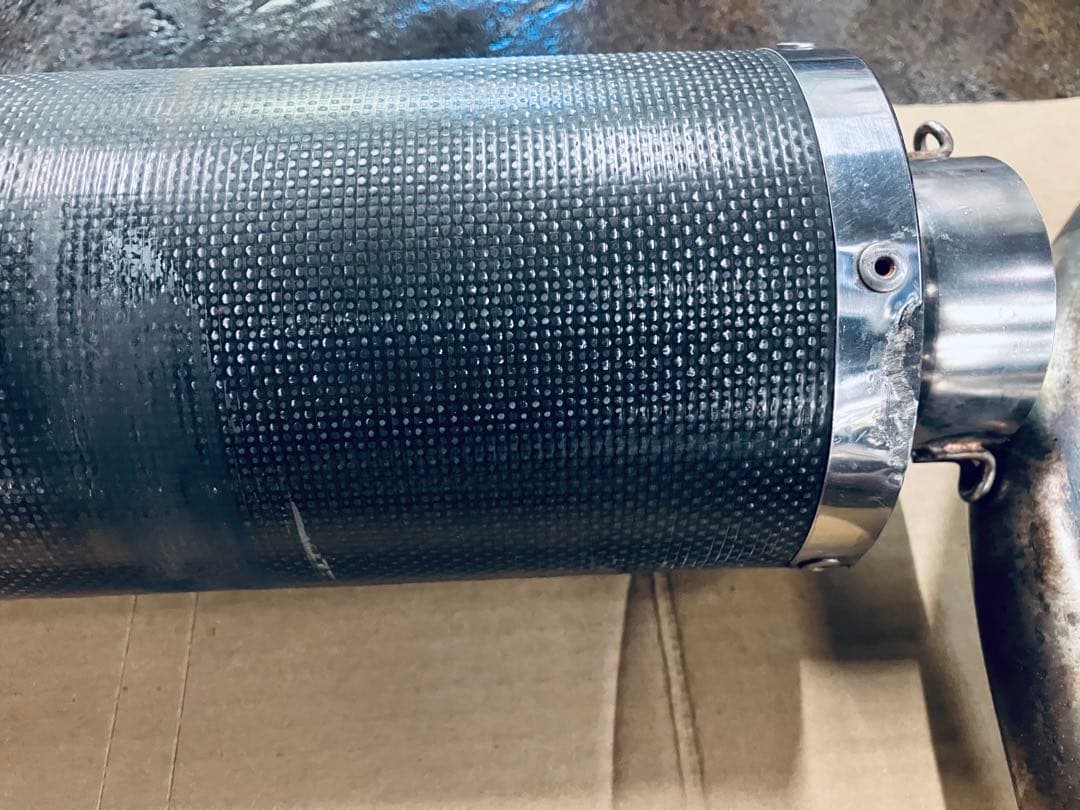 GPZ900R用Chase マフラー ステンレスエキパイ、カーボン