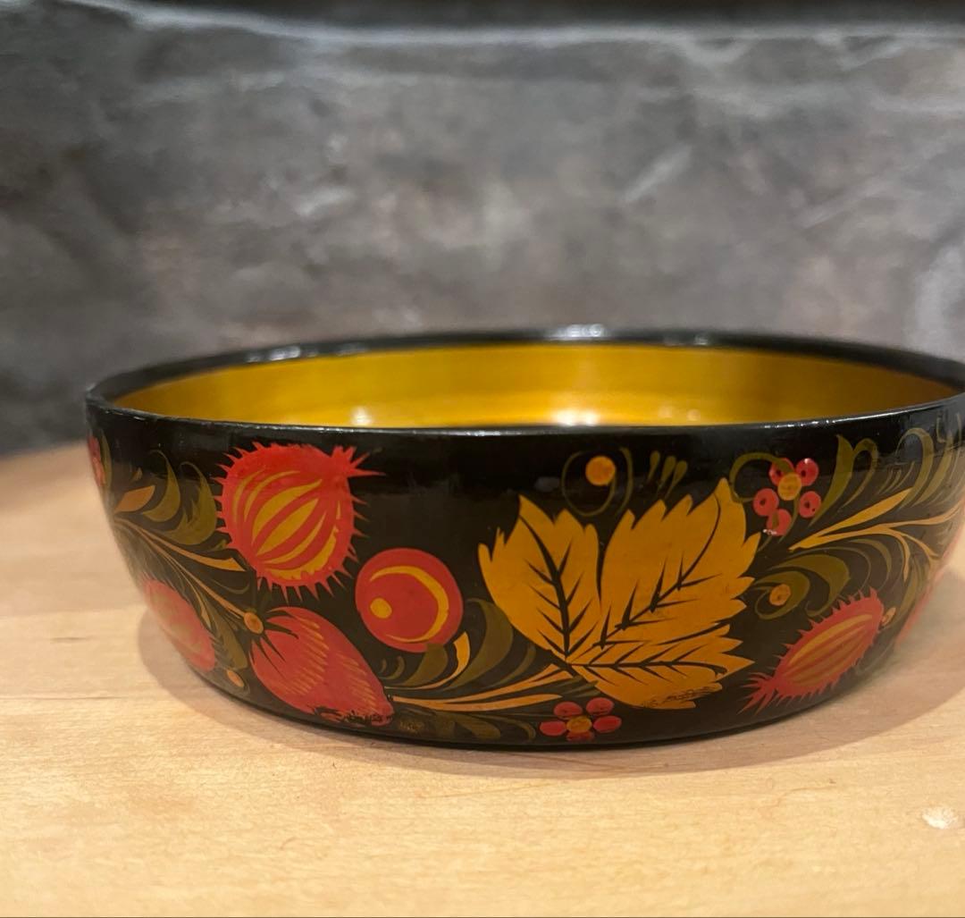 ロシア伝統工芸 ホフロマ 小物入れ - メルカリ