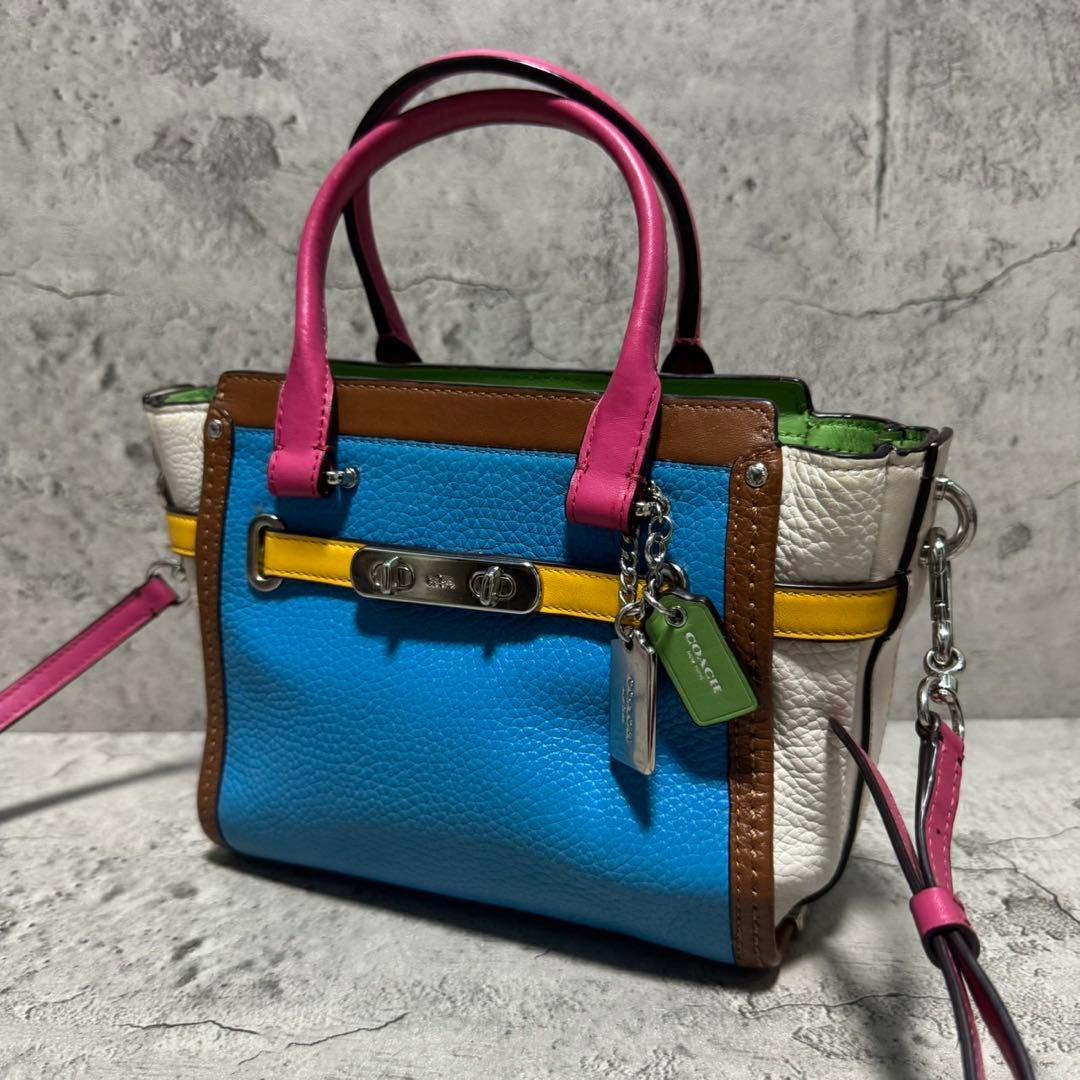 美品✨️希少 コーチ 2way ショルダーバッグ スワッガー レザー マルチカラー 2026年最新】コーチ バッグ スワッガーの人気アイテム - メルカリ