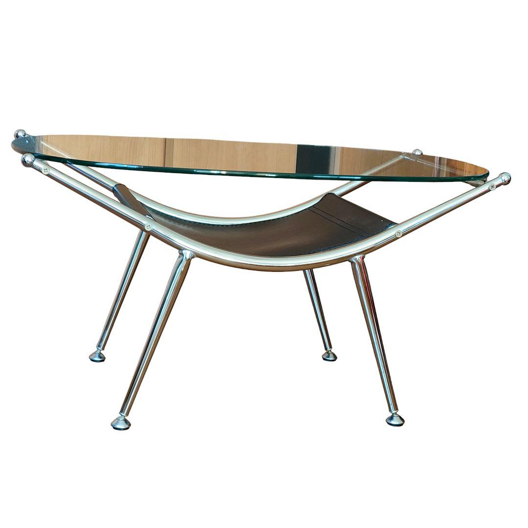 北欧レトロ ミッドセンチュリー スペースエイジ　楕円 ガラステーブル 強化ガラス 北欧レトロ ミッドセンチュリー スペースエイジ 楕円 ガラステーブル