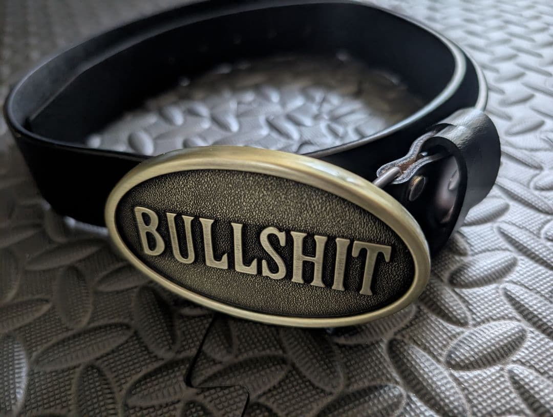 bullshit バックルベルト 一番くじクローズワーストD賞 牛革 ※初期傷有