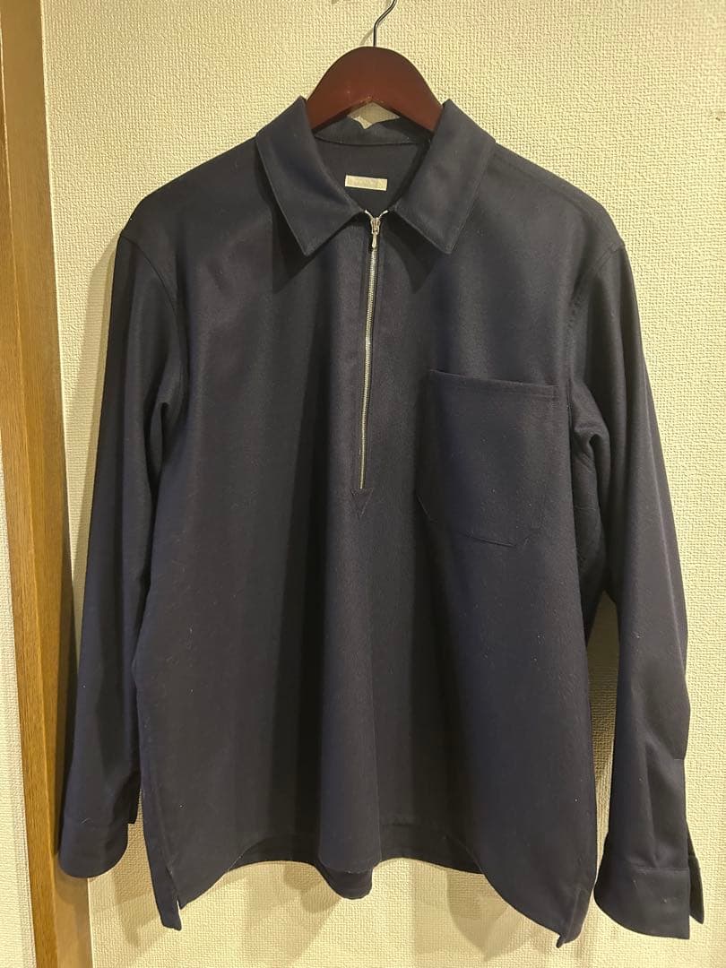 コモリ　フラノZIPシャツ ブランド古着】フラノZIPシャツ（シャツ/ブラウス）｜COMOLI（コモリ