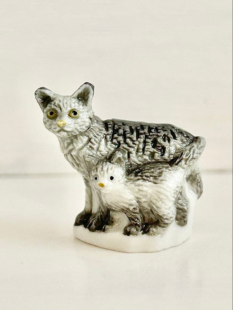 希少】アトラス 猫のフェーブセット ネコ フェーヴ フランス製陶器