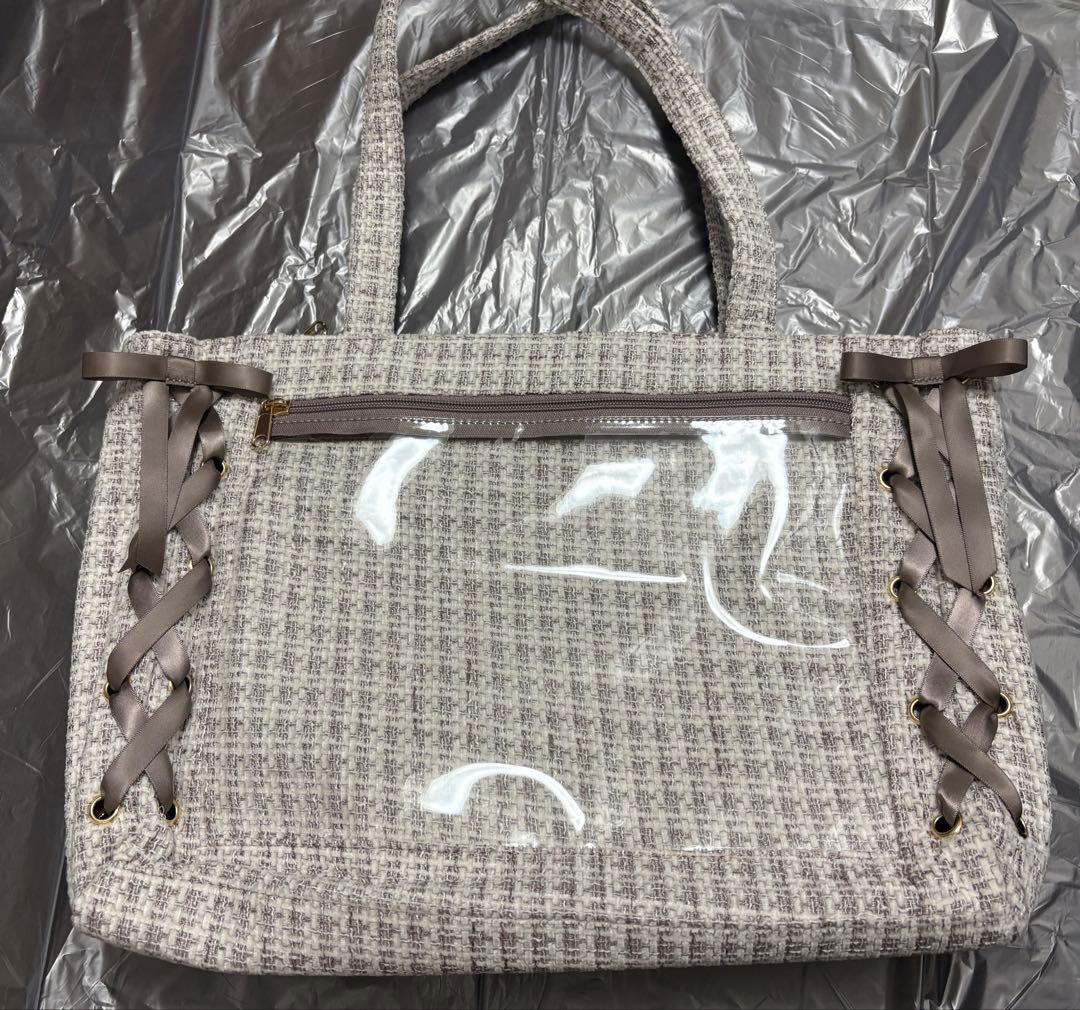 WEGO ツイードレースアップ痛バッグ 痛バ 柄1 ブラウン系 S - メルカリ