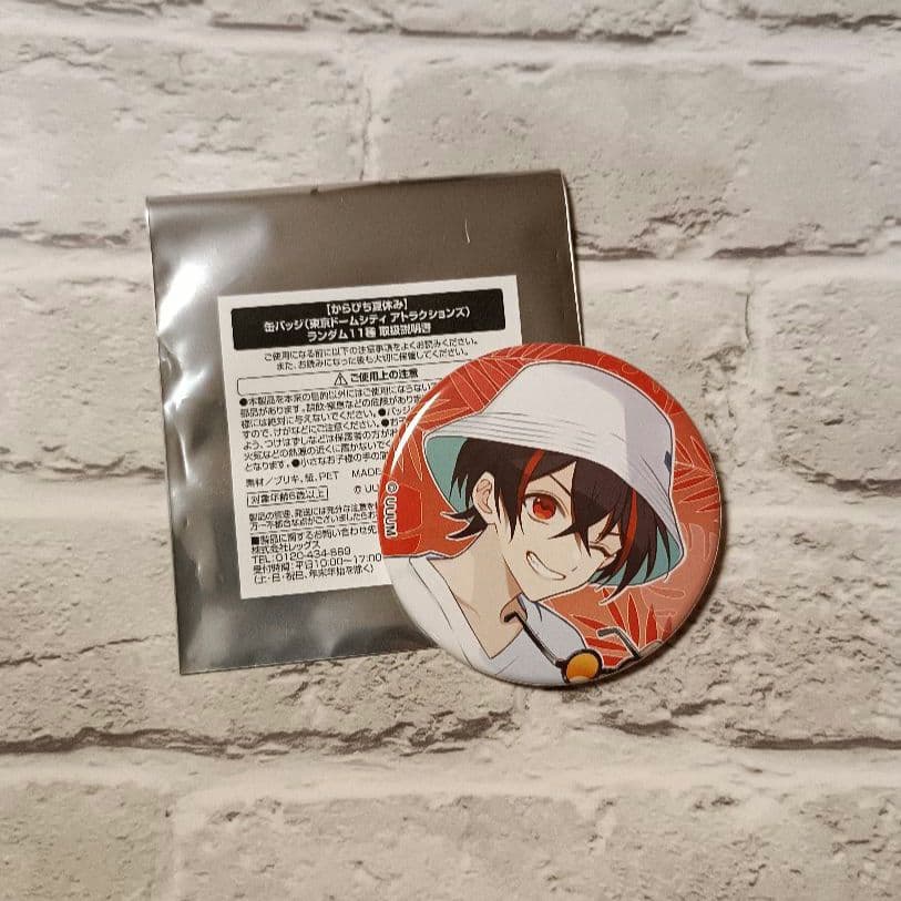 東京ドームシティ コラボ ゆあんくん 缶バッジ からぴち夏休み
