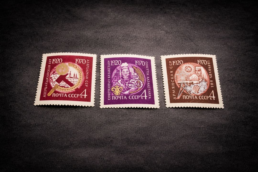 ソ連 実物 USSR 1920-1970 記念切手 3枚セット 未使用 - メルカリ