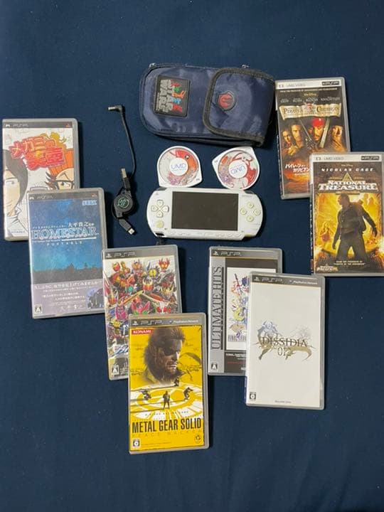 PSP 1000 本体&ソフト9本セット（動作確認済み）USB充電コード PSP 充電器 PSP-1000 PSP-2000 PSP-3000 USBケーブル 充電ケーブル