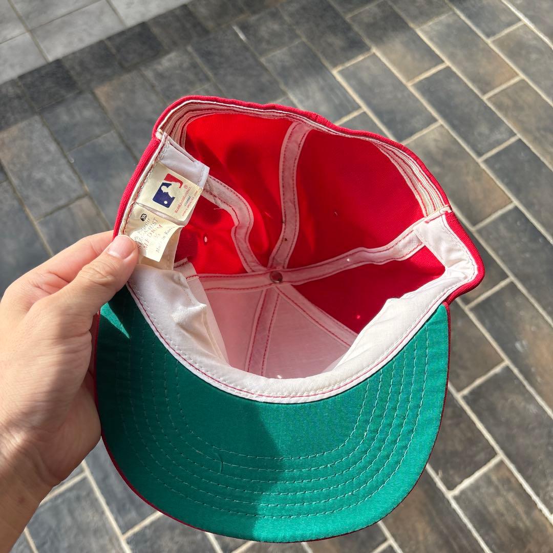 希少 80s~90s フィリーズ キャップ 古着 vintage ツバ裏グリーン