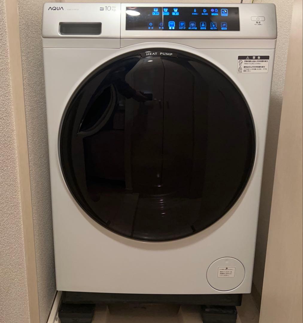 2024年製 AQUA アクア ドラム式洗濯機 10kg AQW-D10P-R レンタル] アクア 【左開き】 AQW-D10P ドラム式洗濯乾燥機 洗濯10kg