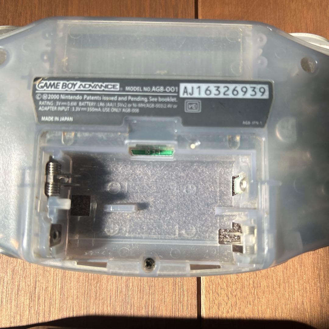 ゲームボーイアドバンス クリア ブラック 電池カバー ジャンク品