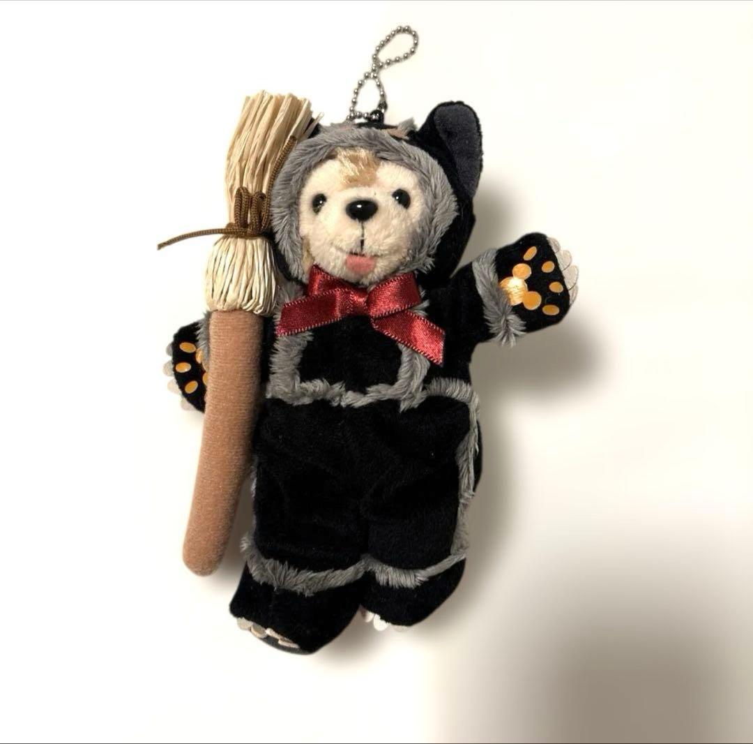 TDSハロウィン限定】黒猫ダッフィー ぬいぐるみバッジ 魔女
