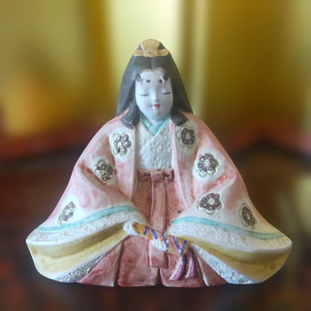 日展作家 北岡秀雄作【 雛人形 雅 】☆陶器製 銘有り