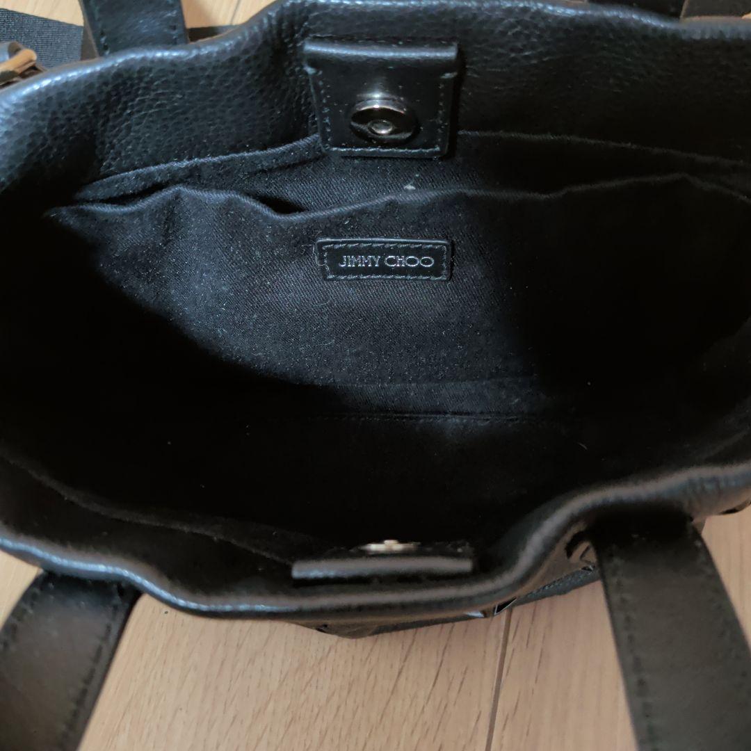 JIMMY CHOO ブラックレザーショルダーバッグの通販はau PAY マーケット