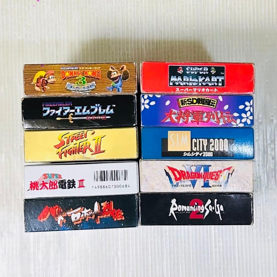 セット売り】SFC スーパーファミコン ソフト 箱付き 10本 まとめ売り