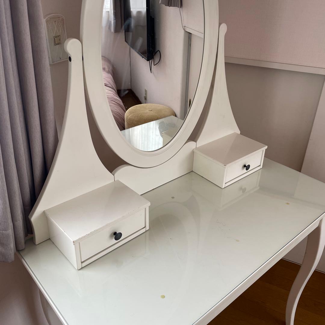 IKEA イケア 白色 ドレッサー HEMNES ヘムネス 鏡 化粧台 - メルカリ