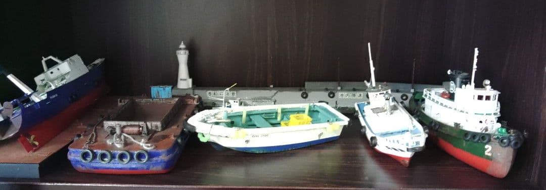 ワンオフ】HO 完成品 艀 はしけ バージ 船 ストラクチャー サルベージ
