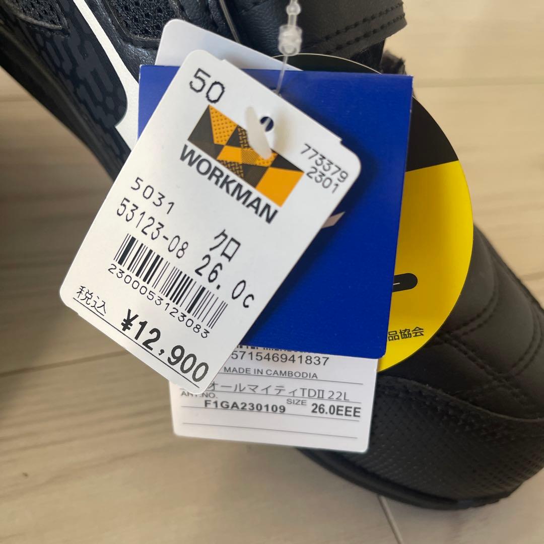 【新品】 ミズノ 安全靴 オールマイティ TDII 22L 黒 26.0cm