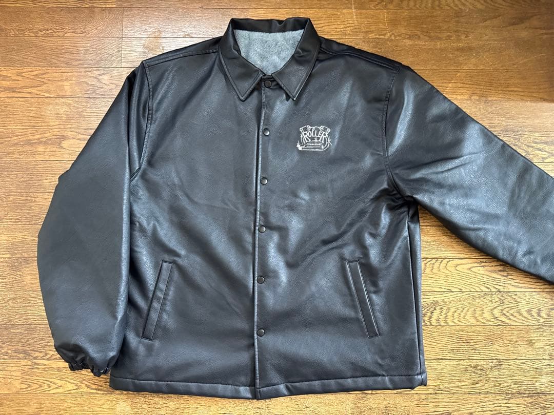 ROLLER FAKE LEATHER COACH JACKET XL最安値 - メルカリ