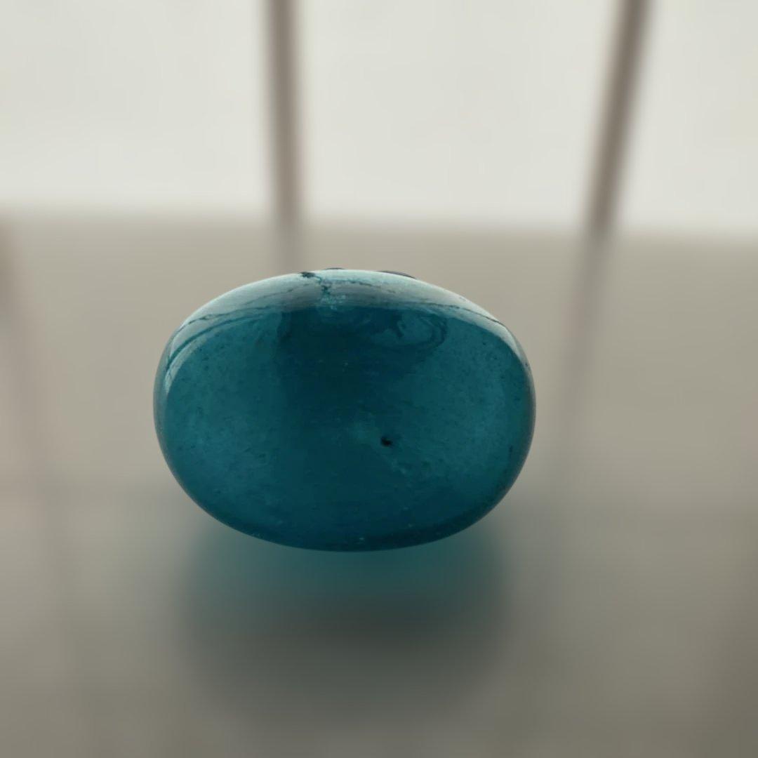 民藝 倉敷ガラス 小谷眞三さん 小谷ブルー 初期作品 紐巻き胴丸瓶